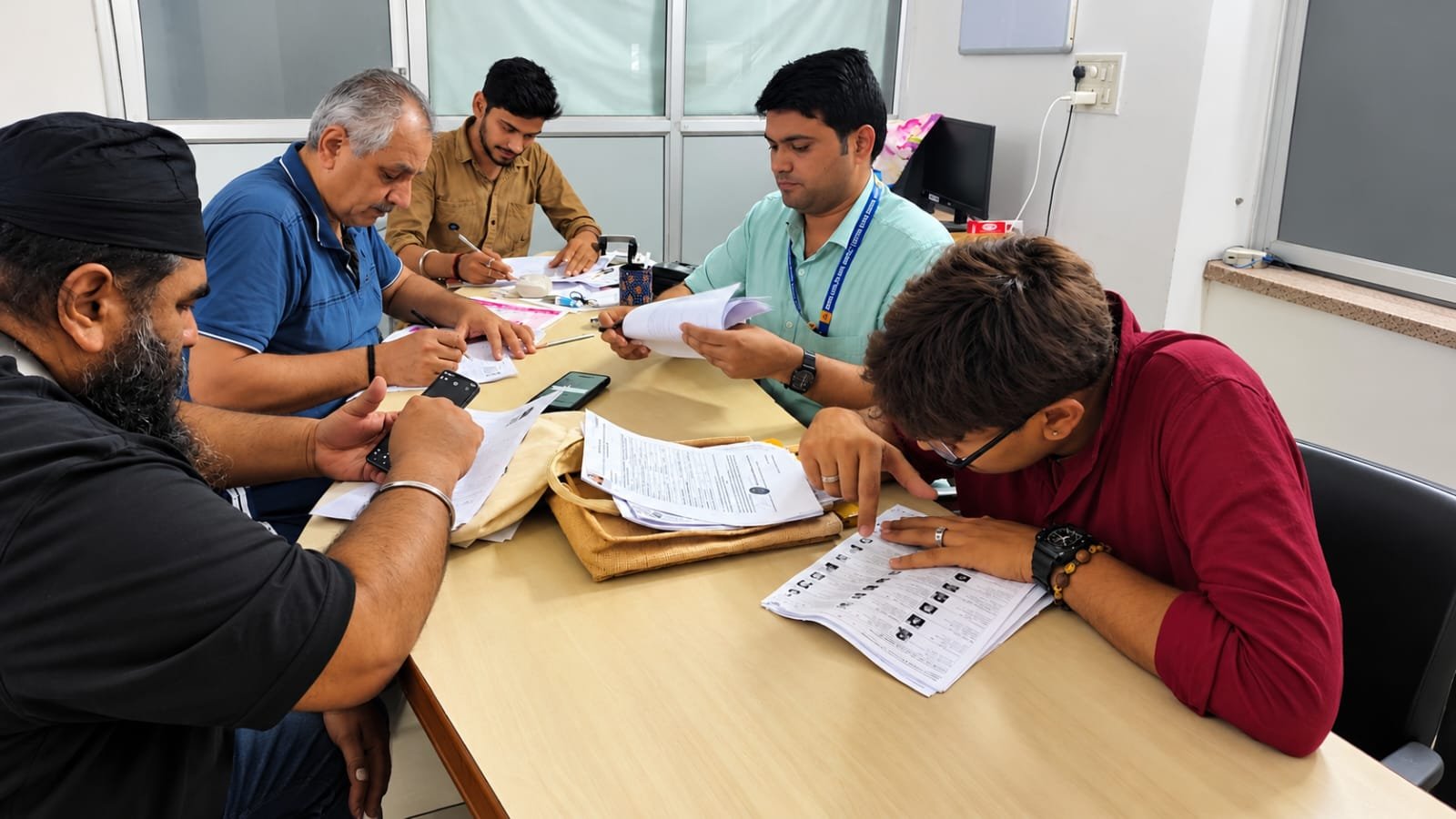 Team analysing constituency data